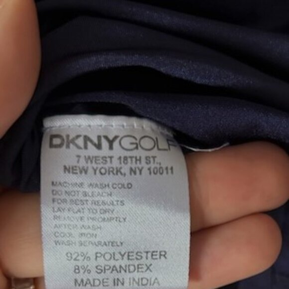 DKNY Golf shirt navy 92%polyester light material small - Picture 4 of 5